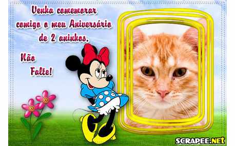 Moldura - Convite De 2 Anos Da Minnie