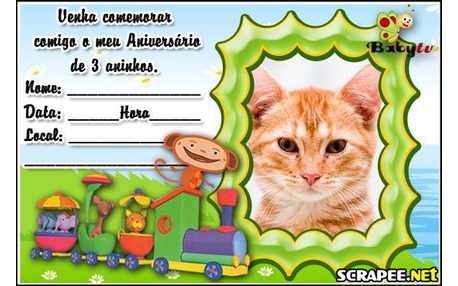 Moldura - Convite De 3 Anos Baby Tv