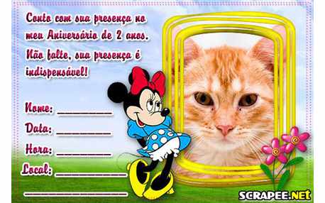 Moldura - Convite De 2 Anos Da Minnie