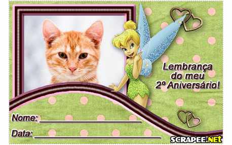 Moldura - Lembrancinha De 2 Anos Da Sininho