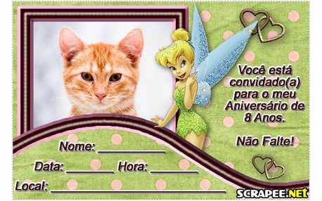 Moldura - Convite De 8 Anos Da Sininho