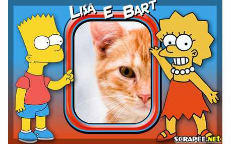 Moldura - Lisa E Bart Simpsons