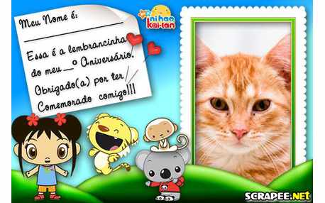 Moldura - Lembrancinha Ni Hao Kai Lan Para Imprimir