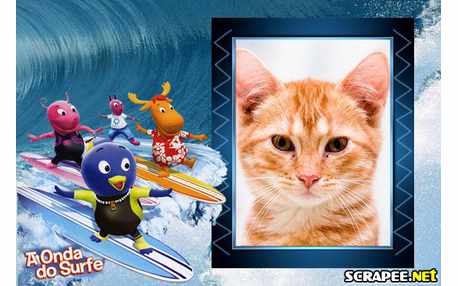 Moldura - Backyardigans   A Onda Do Surfe