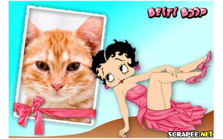 Moldura - Betty Boop De Vestido Rosa