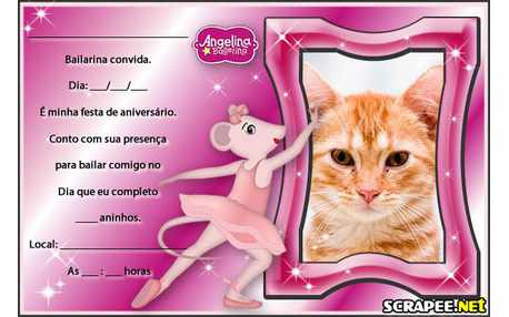 Moldura - Convite Da Angelinha Ballerina