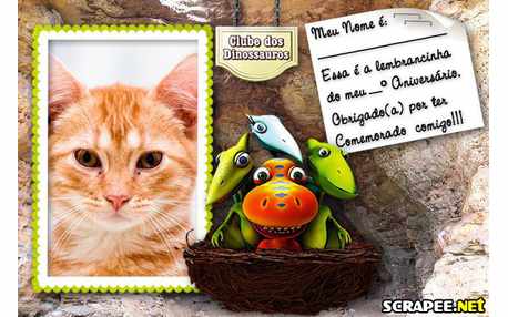 Moldura - Lembrancinha Dinotrem Para Imprimir