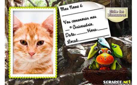 Moldura - Convite Dinotrem Para Imprimir