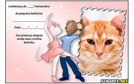 Moldura - Lembrancinha Do Marco E Angelina Ballerina