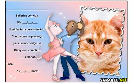 Moldura - Convite Do Marco E Angelina Ballerina