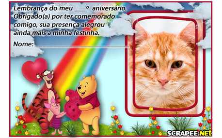 Moldura - Lembracinha Ursinho Pooh