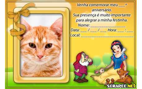 Moldura - Convite Branca De Neve