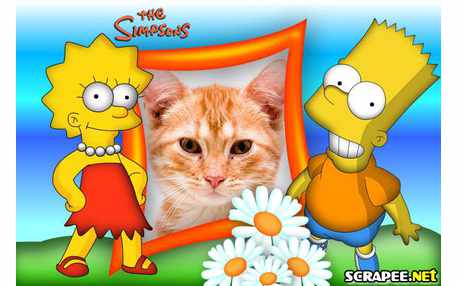 Moldura - Bart E Lisa Simpson