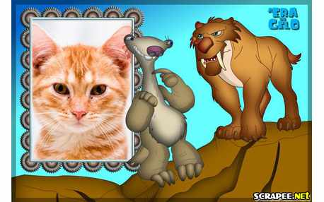 Moldura - Era Do Gelo   Preguica Cid E Tigre Diego