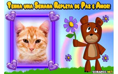 Moldura - Semana De Paz E Amor   Ursinho Tristinho