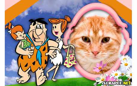 Moldura - Fred Vilma E Pedrita  Flintstones