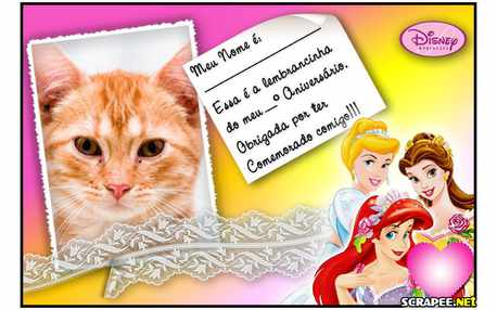 Moldura - Lembrancinha  Princesas Disney