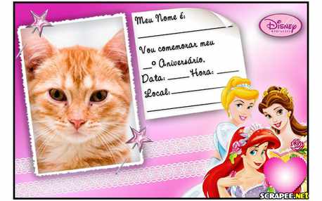 Moldura - Convite Princesas Disney