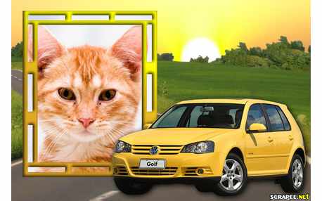 Moldura - Golf Amarelo 2012   Wolskswagen