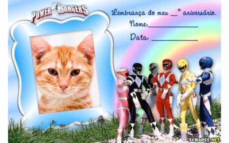 Moldura - Lembrancinha Power Rangers