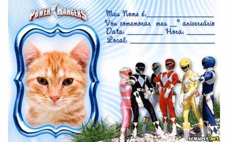 Moldura - Convite Power Rangers