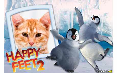 Moldura - Happy Feet 2   Os Pinguins