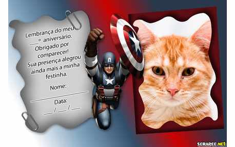 Moldura - Lembrancinha Capitao America