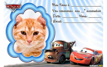 Moldura - Convite Filme Carros