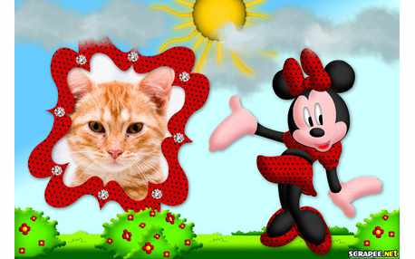 Moldura - Minnie Vestido Vermelho