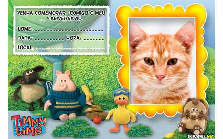 Moldura - Convite Timmy Time