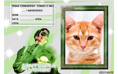 Moldura - Convite Lanterna Verde