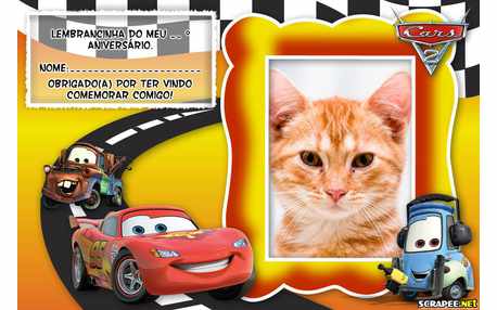 Moldura - Lembrancinha Filme Carros