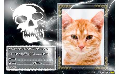 Moldura - Convite De Caveira