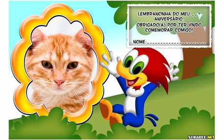 Moldura - Lembrancinha Pica Pau Baby