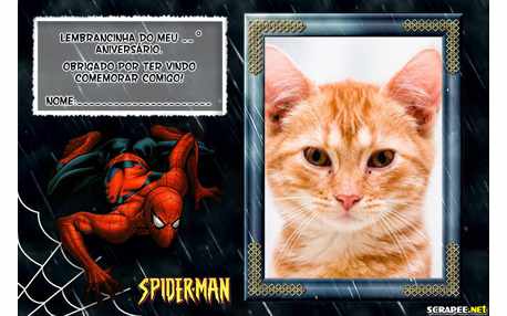 Moldura - Lembrancinha Homem Aranha