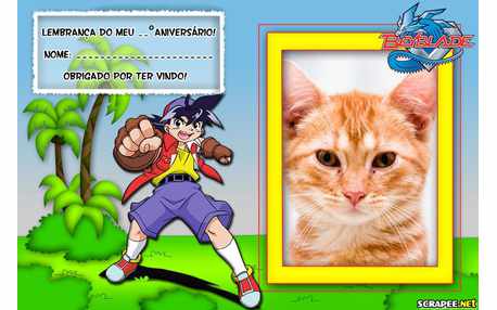 Moldura - Lembrancinha Bayblade