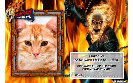 Moldura - Lembrancinha Motoqueiro Fantasma