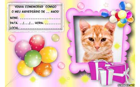 Moldura - Convite Com Baloes