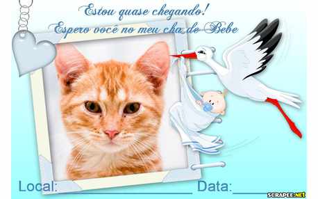 Moldura - Convite Cha De Bebe Menino