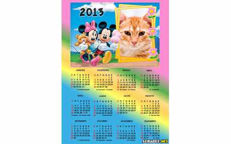 Moldura - Calendario Turma Do Mikey 2013