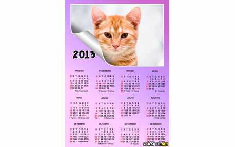 Moldura - Calendario Lilas 2013