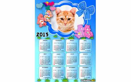 Moldura - Calendario Dos Ursinhos Carinhosos