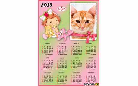 Moldura - Calendario Moranguinho Baby 2013