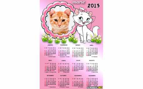 Moldura - Calendario 2013 Da Marie
