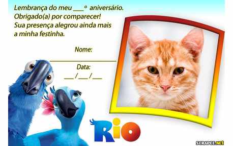 Moldura - Lembrancinha Filme Rio