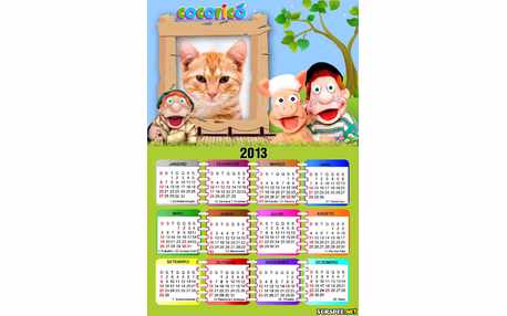 Moldura - Calendario Da Turma Do Cocorico 2013