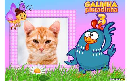 Moldura - Galinha Pintadinha Para Menina