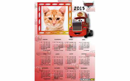 Moldura - Calendario Caminhao Filme Carros