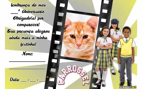 Moldura - Lembrancinha Carrossel