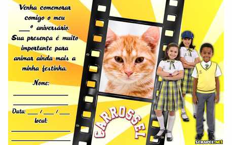 Moldura - Convite  Carrossel